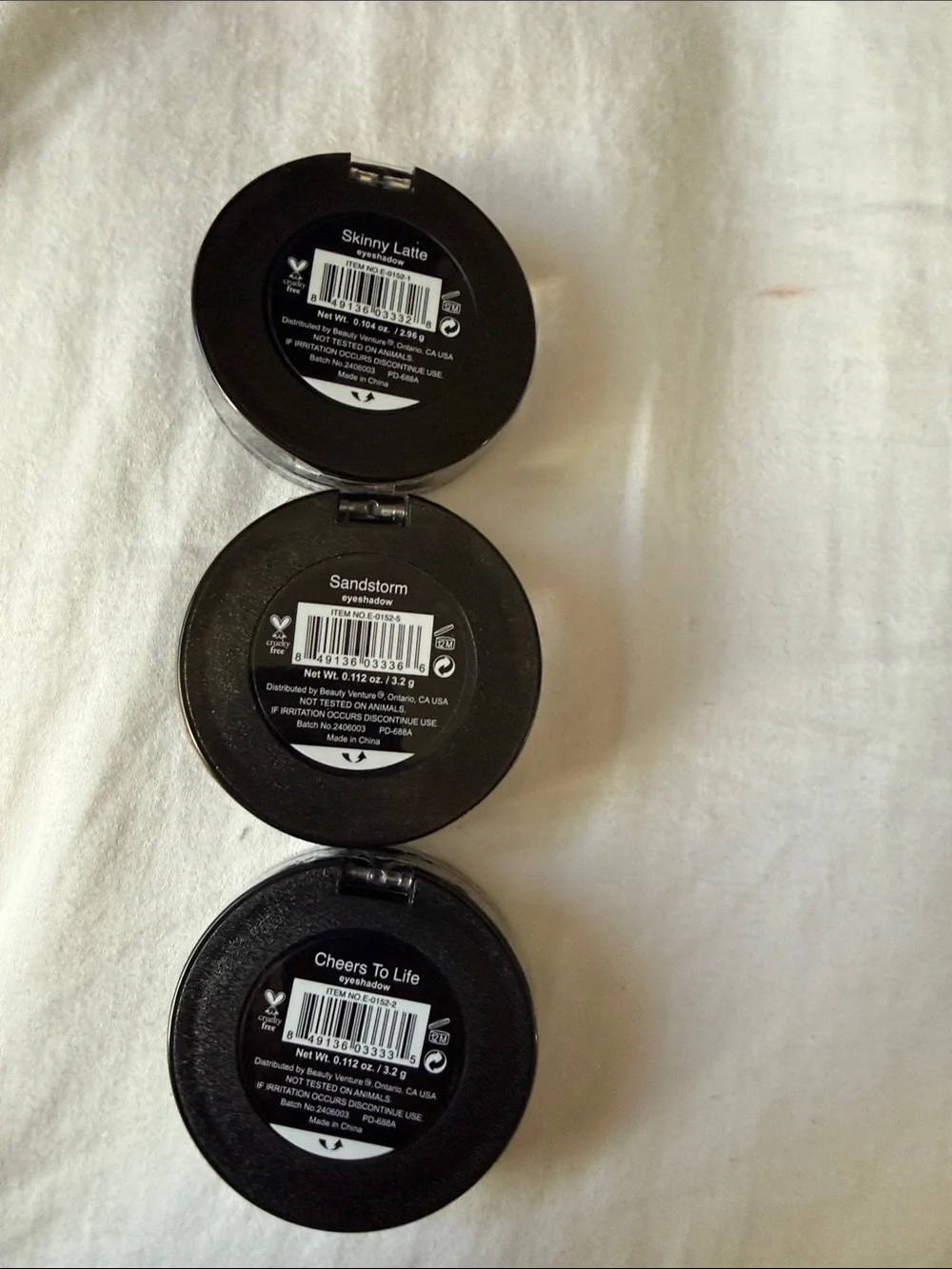 City Color Single Shadow Trio Neutral Taupe, Deep Bronze, Shimmery Copper